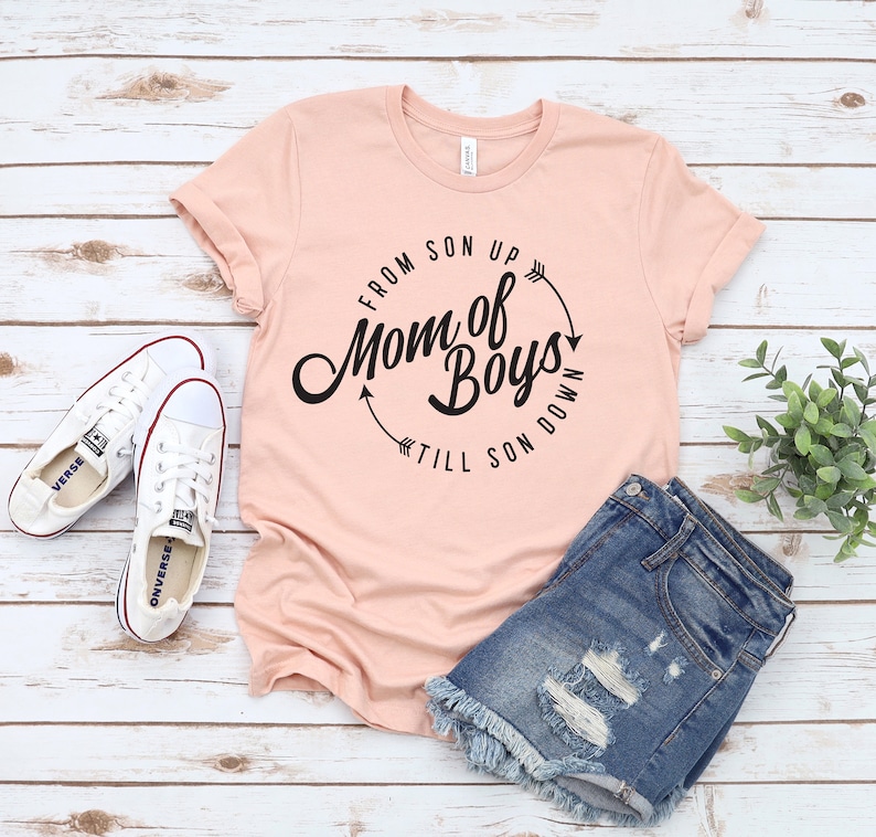 Mom of Boys From Son Up Till Son Down Funny Mom Life Shirt, Mom of Boys Shirt, Mom Shirt, Mom of Boys, Mom Life Shirt, Mama Shirt. image 3