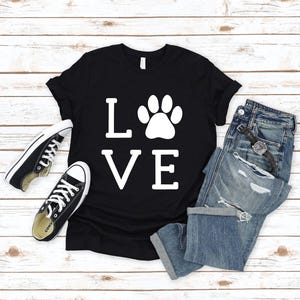 Dog Mom T-Shirt, Funny Paw Print (Women's Casual Fit) image 2