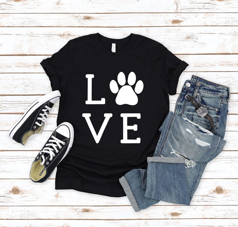 Dog Mom T-Shirt, Funny Paw Print (Women's Casual Fit) image 2