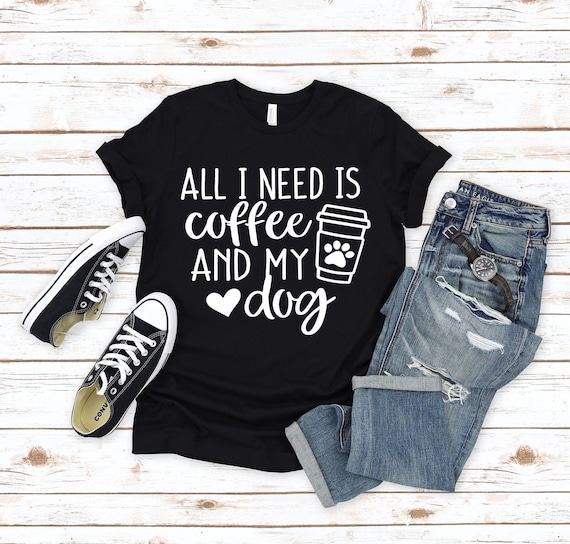 Funny Dog Mom T-Shirt: Coffee Lover Design, Casual Fit