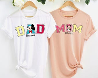 Disney Mom and Dad Matching Shirts, Family Vacation Tees