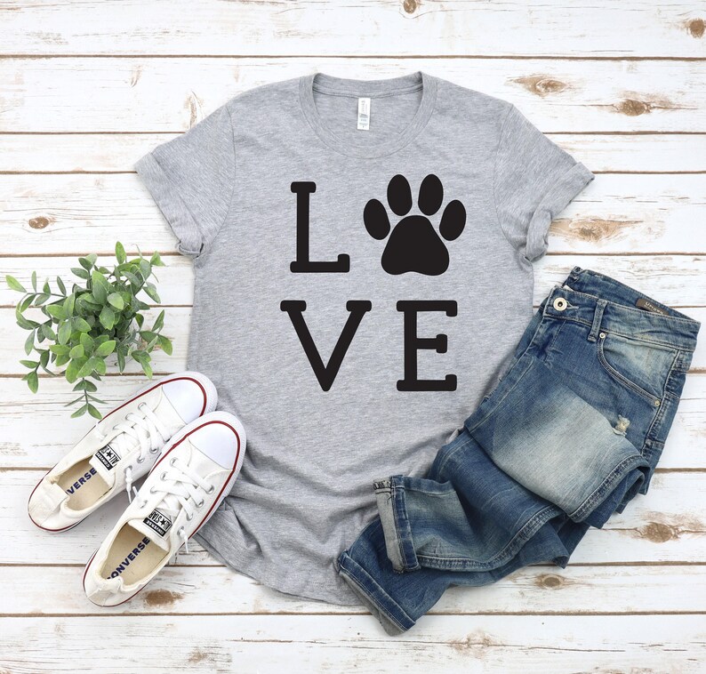 Dog Mom T-Shirt, Funny Paw Print (Women's Casual Fit) image 4