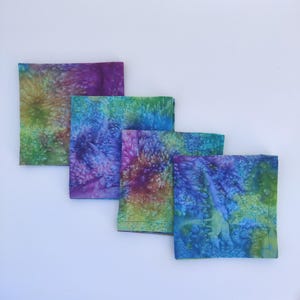 Batik Cloth Napkins: Boho Cotton (Set of 4, 12x12 inches), Gifts  for 26 Dollars