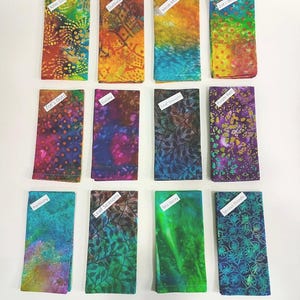 Napkins, Handmade Batik Napkins, Bohemian Style Cloth Set of 4, Eco-Friendly Table Linens, 16x16 inches