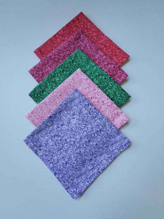 Colorful Cloth Napkins. 100 Cotton Reusable Napkins. Everyday Etsy