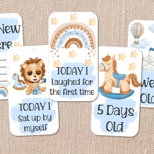 Conjunto de 40 cartões Baby Milestone, download digital