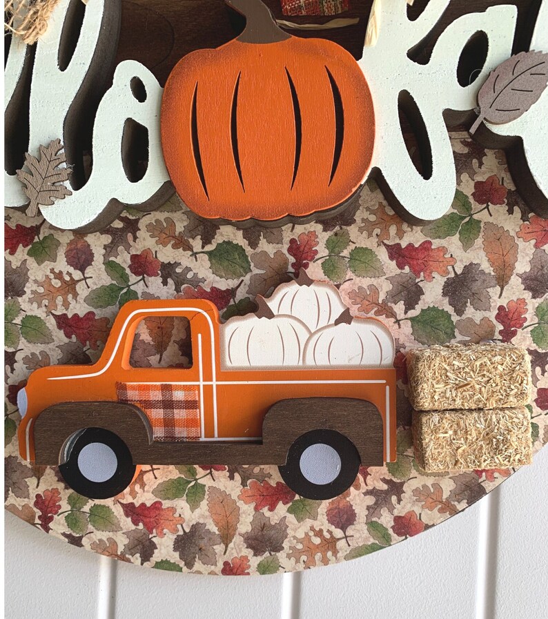 Fall Truck Door Hanger Autumn Leaves Decor Farmhouse Fall Etsy