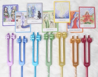 Chakra Universe, Weighted Tuning Forks, 7pcs Full Set, Solfeggio Frequencies, Sound Healing Tuning Forks, Essential Tuning Forks