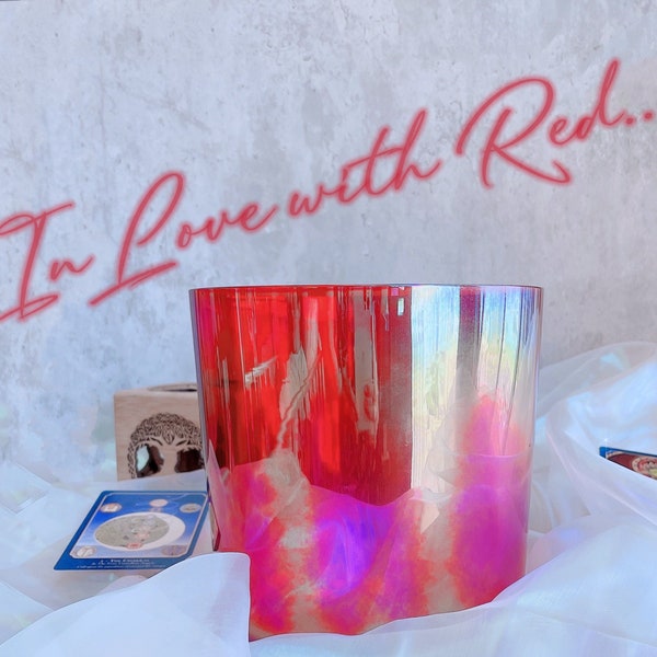 RED HEART AURA, Philosopher's Stone Crystal Singing Bowl, available in all chakras on the 4th Octave, 432Hz