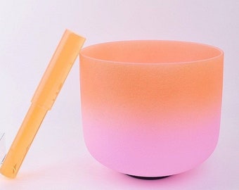 Cuenco De Cuarzo Cantorín De 432Hz Para Meditación Y Yoga - Hecho De Cristal De Cuarzo Puro, Incluye Baqueta Y Bolsa