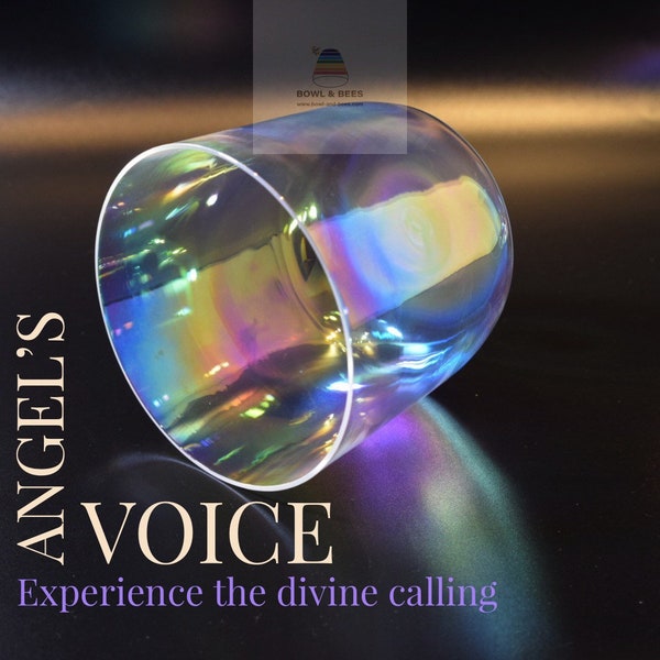 ANGEL'S VOICE, cuencos cantores de cristal, en chakras de 4ª octava, 432Hz o 440Hz (incluye mazo y anillo de sentado)