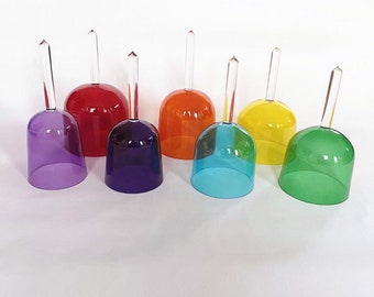 SWEET SINGING POPS, Hand-Held Crystal Singing Bowls, in all Chakra,  comes with mallet and fully padded bag