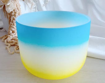 SALE: Tomorrow, 8 inch' Crystal Quartz Singing Bowl, Third Eye 4A, 528Hz