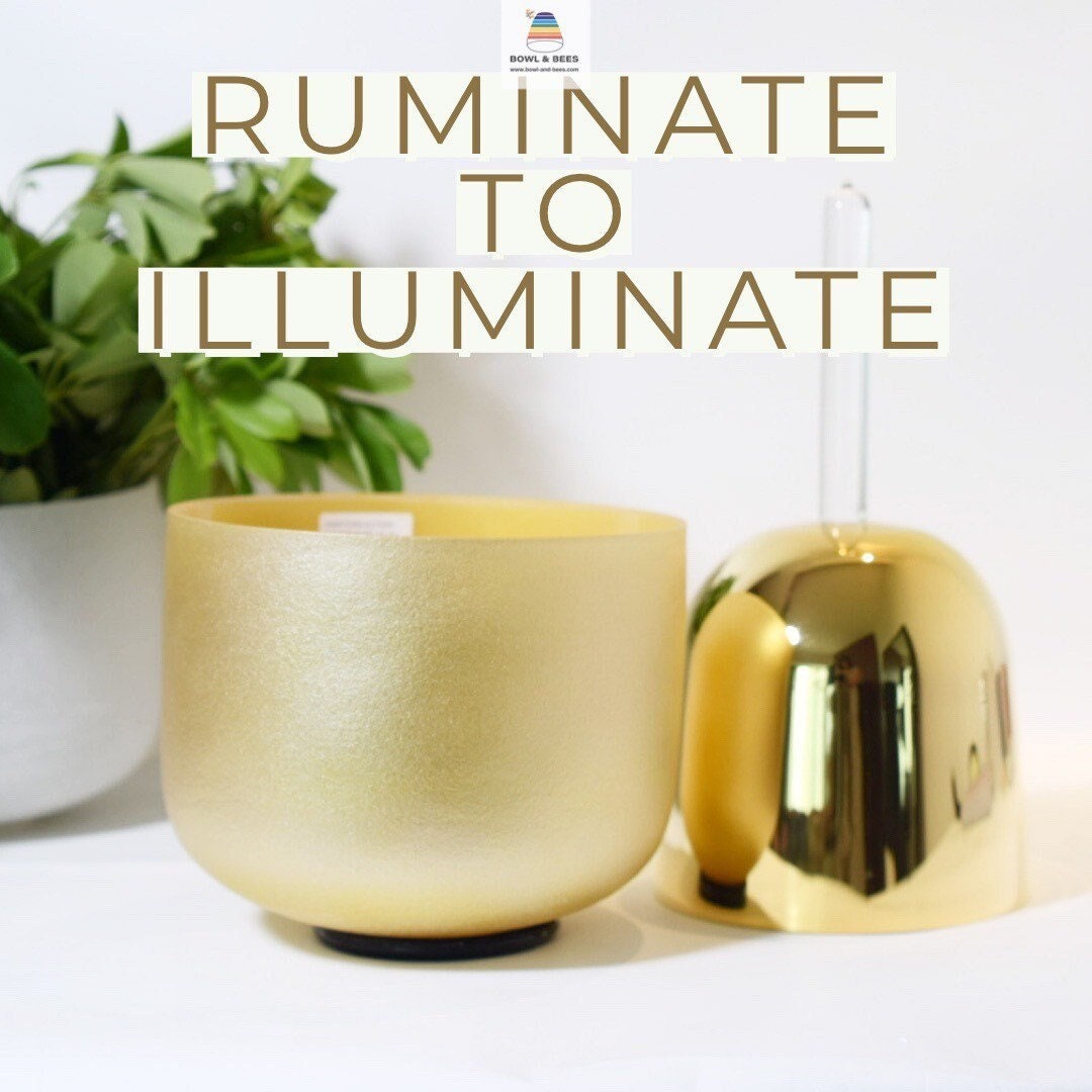 Ruminate to Illuminate, 2pcs Set, Crystal Singing Bowl & Crystal Singing Bowl With Handle