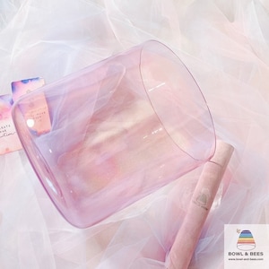 SERENDIPITY ,Crystal Singing Bowl, 8 inch, High Heart Chakra F#, 432hz