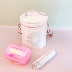 MYSTICAL BAG, Fully Padded Crossbody or Over the Shoulder Crystal Quartz Singing Bowl Carrying Bag in Blossom