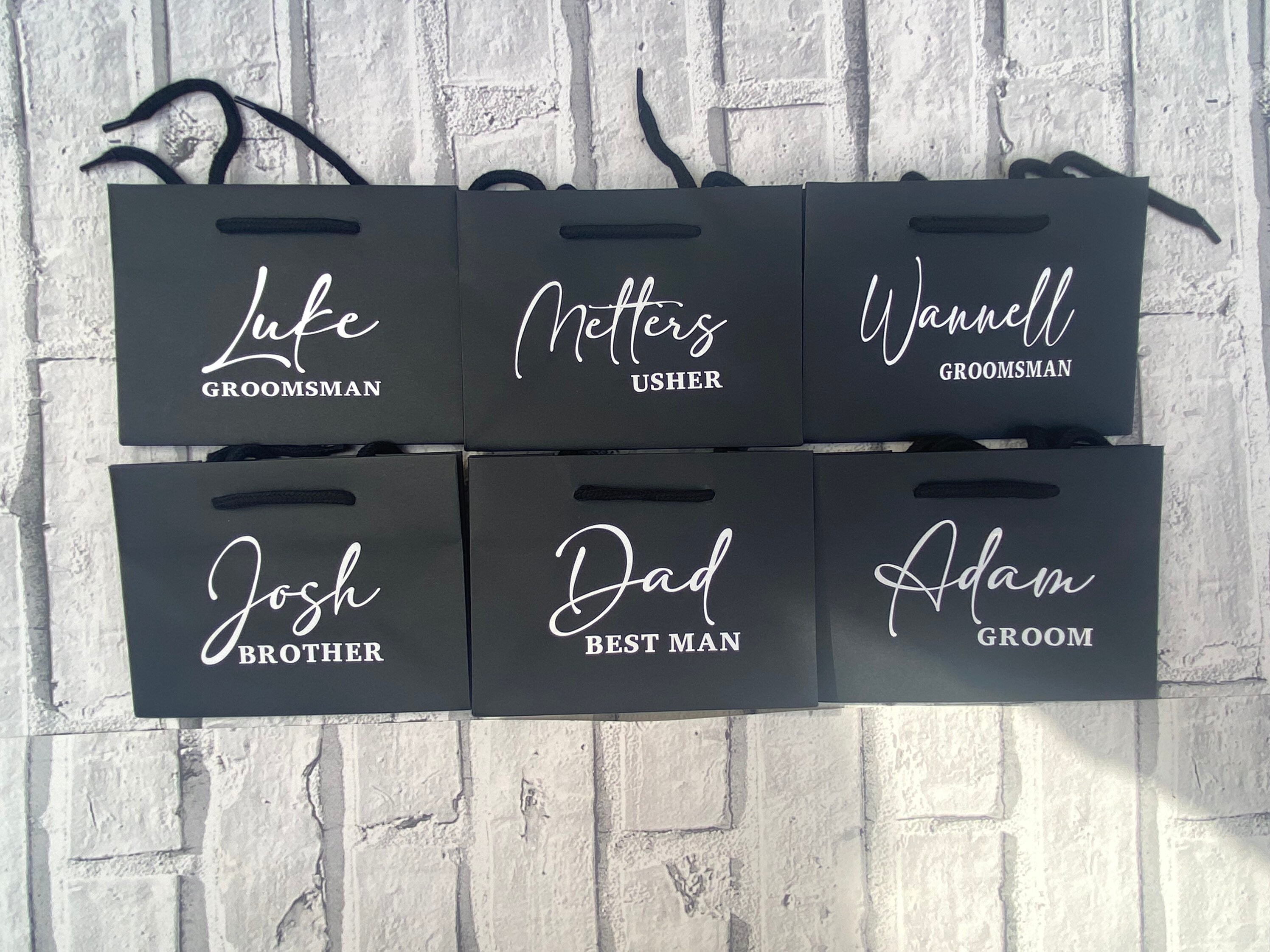 Personalised Gift Bag Groom Party Bags - Usher Best Man Father Of
