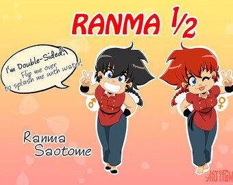 In Stock Ranma 12 Ranma Saotome BoyGirl version clear acrylic charm keychain