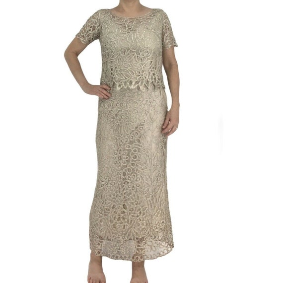 Soulmates 100% Silk Hand Crocheted Two Piece Maxi