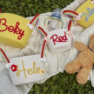 Personalized Handmade Basket, Home Storage, Baby Shower Gifts, Baby Toys Basket, Toy Basket, Baby Name Gift, Custom Baby Gifts, Nursery Gift