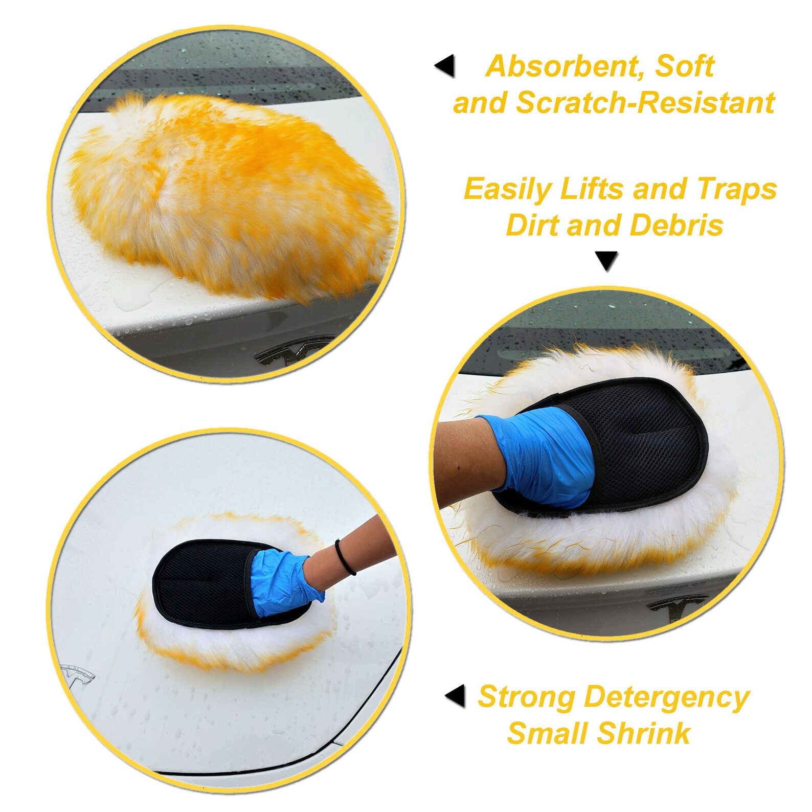 Premium Sheepskin Wool Wash Mitt for Car Detailing Australia Etsy