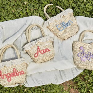 Sac à main de demoiselle d'honneur en paille personnalisé,Sac de paille pour demoiselle d'honneur nuptiale,Panier-cadeau à main personnalisé,Sac de plage pour soirée bachlorette,Panier cadeau de demoiselle d'honneur