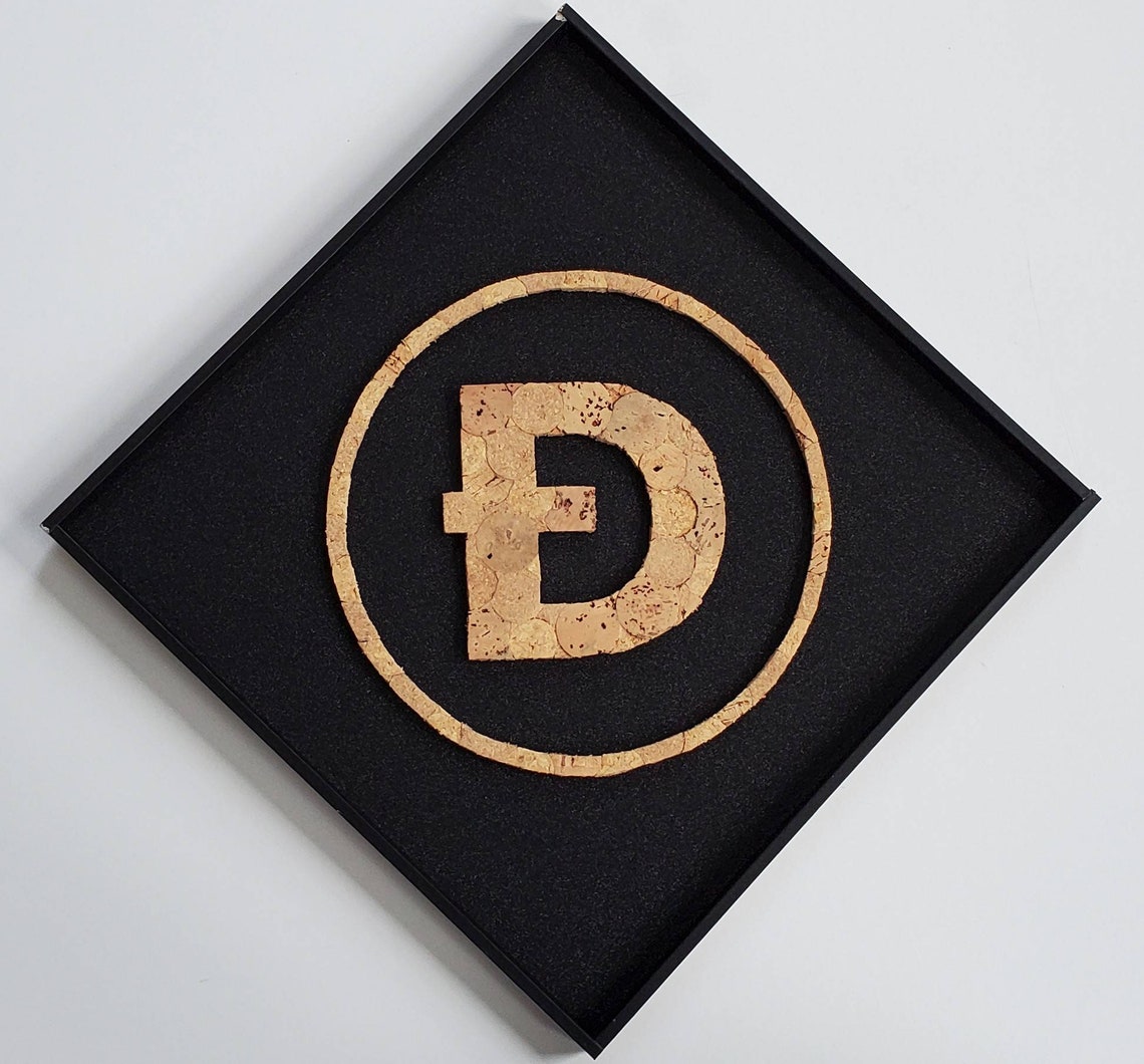 Dogecoin art crypto wine cork art dogecoin cork art in | Etsy