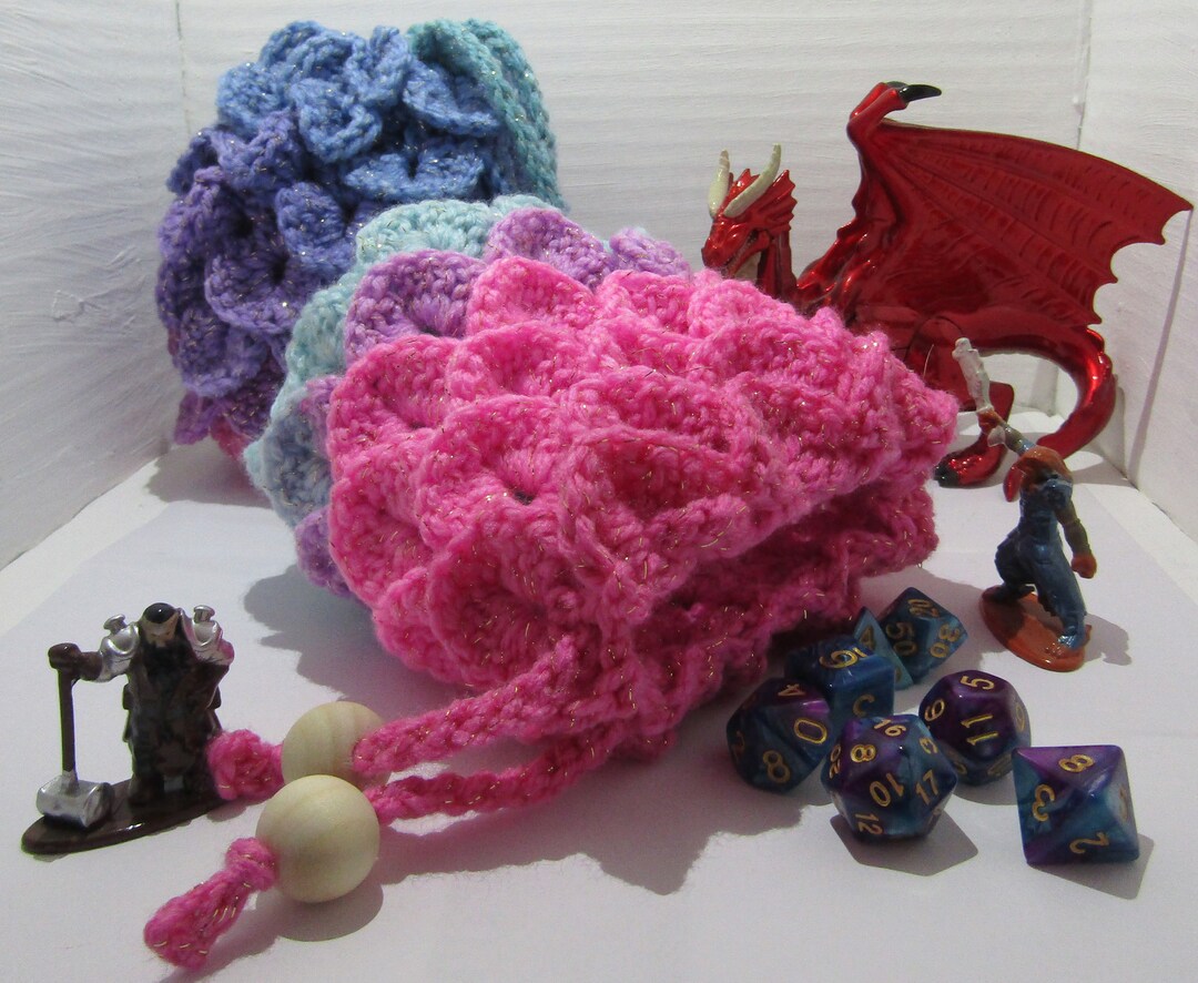 Dragon Egg Dice Bag Handmade Crochet Etsy