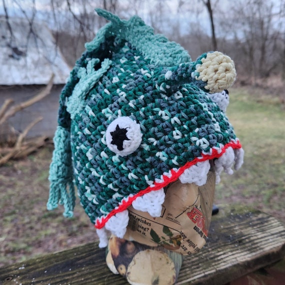 Brain Eater Monster Fish Long Tail Hat Fun Winter Headwear 
