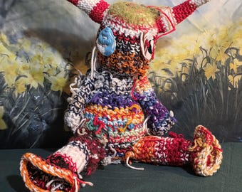 INNER BEAST Handmade Crochet Amigurumi Monster Plush