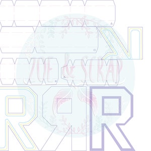 Letra R mayúscula 3D archivo de corte PNG,SVG y EPS, comprimido en un archivo .zip