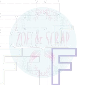 Letra F mayúscula 3D archivo de corte PNG,SVG y EPS, comprimido en un archivo .zip 4 decoraciones en 1
