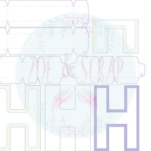 Letra H mayúscula 3D archivo de corte PNG,SVG y EPS, comprimido en un archivo .zip 4 decoraciones en 1
