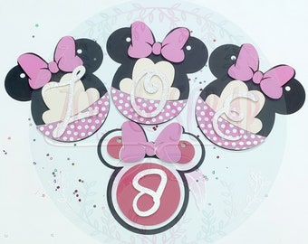 Nice Mickey and Minnie Banderin for birthdays and parties PNG,SVG and EPS cutting file, compressed into a .zip