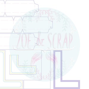Letra L mayúscula 3D archivo de corte PNG,SVG y EPS, comprimido en un archivo .zip