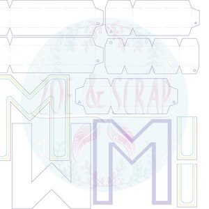 Letra M mayúscula 3D archivo de corte PNG,SVG y EPS, comprimido en un archivo .zip