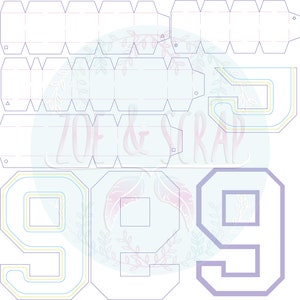 Número 9 en  3D archivo de corte PNG,SVG y EPS, comprimido en un archivo .zip