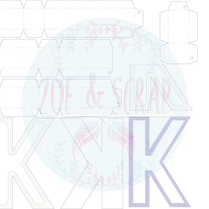 Letra K mayúscula 3D archivo de corte PNG,SVG y EPS, comprimido en un archivo .zip