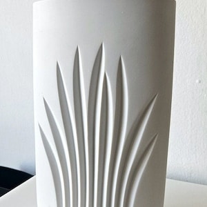 Vintage Modernist Rosenthal Studio Line CJ Riedel Carved Porcelain Vase-Size L 9.5&quot;