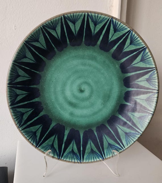 北欧 ミッドセンチュリー Thomas Toft plate スタジオポッタリー Vintage 50s Thomas Toft Denmark 'tundra' Studio Pottery Large.dish
