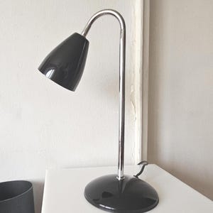 Vintage 60s Modern Enamel & Chrome Gooseneck Desk Lamp