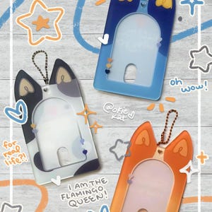 Little Blue Dog Acrylic PC Holder | Kpop Photocard Holder
