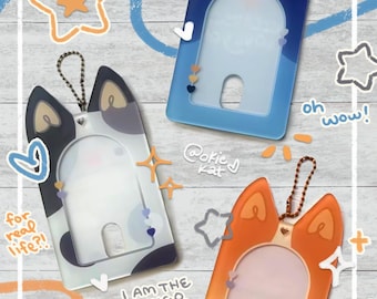 Little Blue Dog Acrylic PC Holder | Kpop Photocard Holder