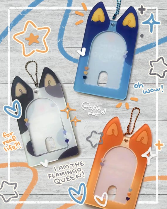 Little Blue Dog Acrylic PC Holder | Kpop Photocard Holder