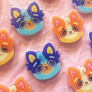 Blue & Orange Little Dog Phone Grips | Cute Griptok