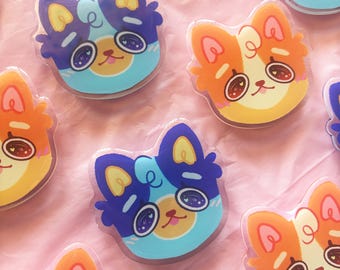 Blue & Orange Little Dog Phone Grips | Cute Griptok