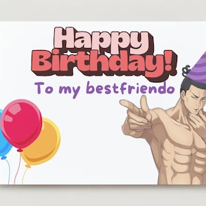 Carte d'anniversaire Jujutsu JJK Kaisen Anime