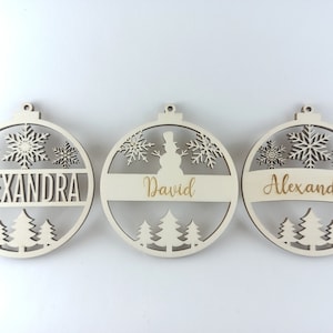 Christmas ornaments | Laser cut file | Instant download | SVG, DXF, AI | Commercial use | Laser cut Christmas | Laser cutter template