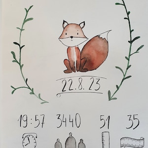 poster di nascita personalizzato, tema natale, annuncio di nascita, poster, regalo di nascita individuale, date di nascita, handlettering, fai da te