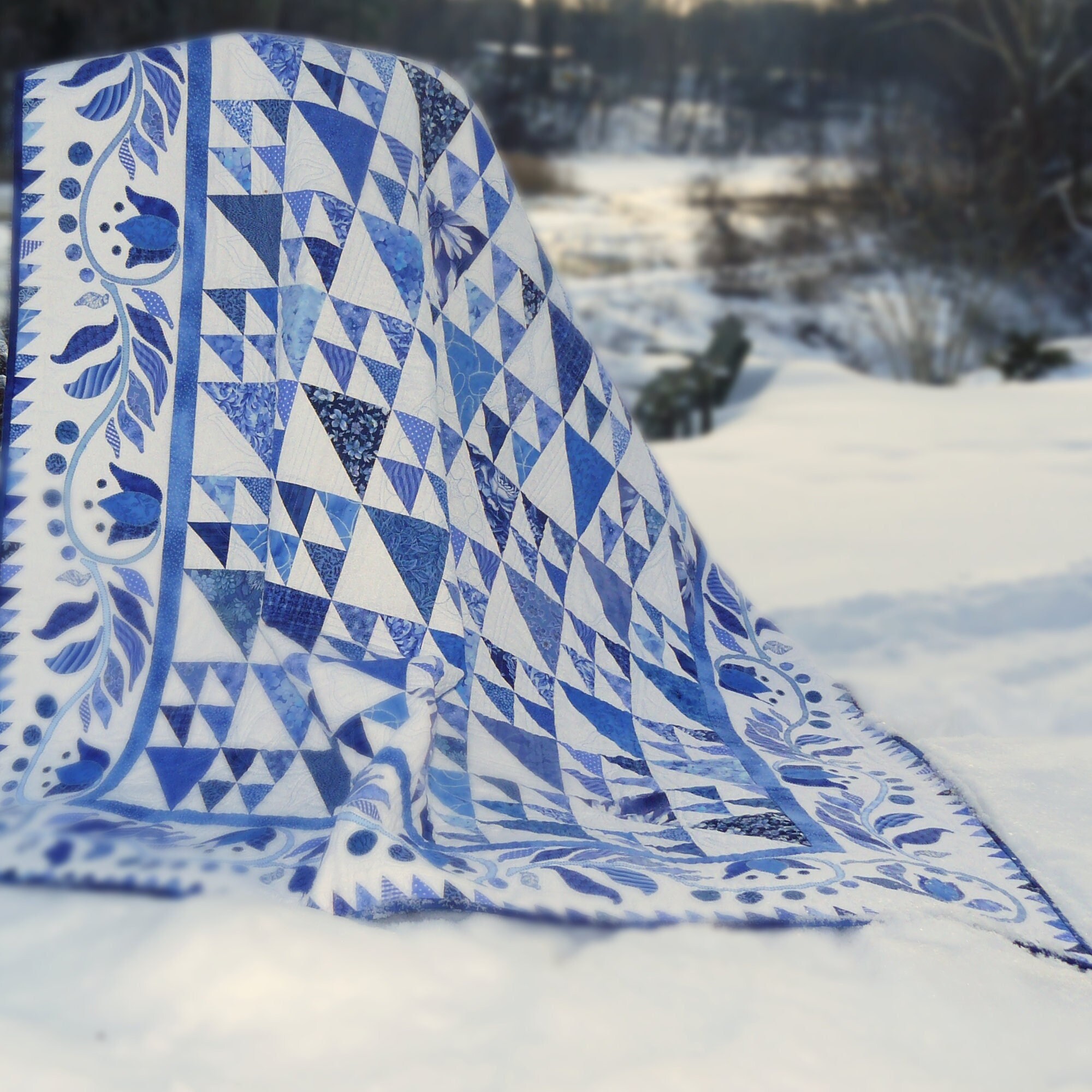 Sewing & Fiber Iced Blueberries quilt pattern PDF download Craft